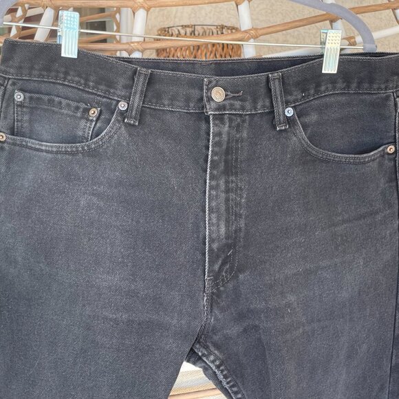 Levi's 505 Black Men's Jeans   button Fly Classic 36 x30 - Picture 2 of 13